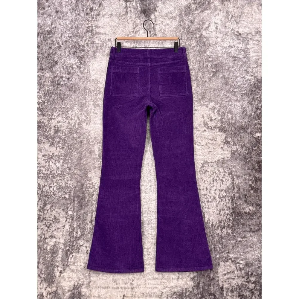 Hammies Bell Bottom Pants 30 Mens Purple Corduroy